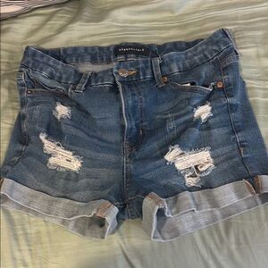 Aeropostale Blue Distressed Jean Shorts